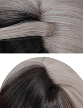 Load image into Gallery viewer, Ash Grey/Black Streaks Wig
